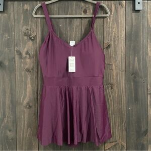 CUPSHE One Piece Bathing Suit NWT Scoop Neck 1X Ruffled Swim Dress